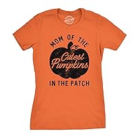 Womens Mom of The Cutest Pumpkins in The Patch Tshirt Funny Halloween Tee