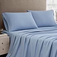 Luxury Cotton Percale King Pillowcases, Set of 2, Blue