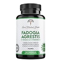 Tongkat Ali (10% Eurymaconone) Fadogia Agrestis & Turkesterone - 750mg Per Capsule (Eq. to 16500mg Raw Herb) Male Enhancement Supplement, 120 Servings