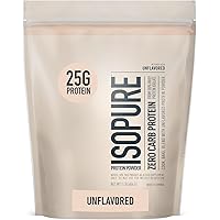 Unflavored Protein, Whey Isolate, 25g Protein, Zero Carb & Keto Friendly, 2 Ingredients, 16 Servings, 1 Pound (Packaging May Vary)