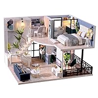  CUTEBEE Dollhouse Miniature with Furniture, DIY Dollhouse Kit  Plus Dust Proof and Music Movement, 1:24 Scale Creative Room for  Valentine's Day Gift Idea (Rose Garden Tea House) : Toys & Games