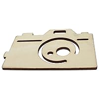 Unfinished Wooden Camera Cutout DIY Craft 4.85 Inches