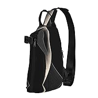 Polyester Fiber Waterproof Waist Bag -Backpack 4 Pocket Compartments Ideal for Outdoor Activities Abstract curves