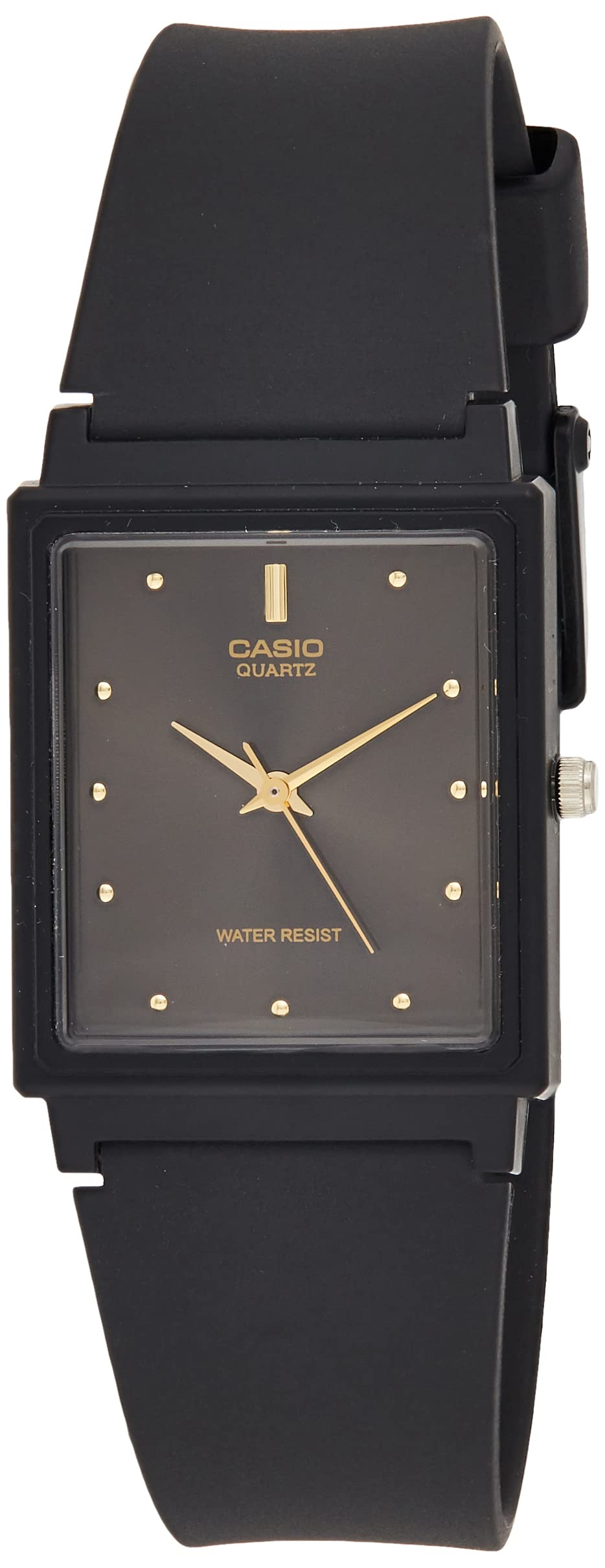 Casio Men's MQ38-1A Black Resin Analog Quartz Watch with Black Dial