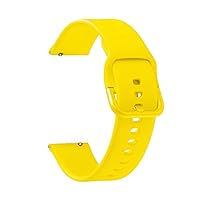 20mm Soft Silicone Band for Huawei GT 2 42mm Smart Watch Sport Bracelet for Honor Magic 2 42mm Wrist Strap Accessories (Color : Yellow, Size : 20mm)