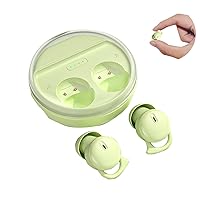 Green Wireless Invisible Small Bluetooth Earbuds Small Headphones Ear Buds Discreet for Work Bluetooth Smallest Tiny Wireless Hidden Ear Buds for Small Ears Noise Cancelling Discreet Earbuds