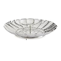 RSVP International Endurance Kitchen Collection Expandable Vegetable Steamer, 12-inch, Stainless Steel