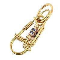 CHGCRAFT birdie Keyring Handmade Brass Enamel Hook Keychain Snap Hook Key Organizer for Keychain Purse Backpack Ornament Decorations