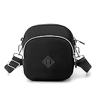 Oichy Nylon Crossbody Bags for Women Small Shoulder Bags Cell Phone Purse Wallet Travel Purse Lightweight Mini Purse (Black)