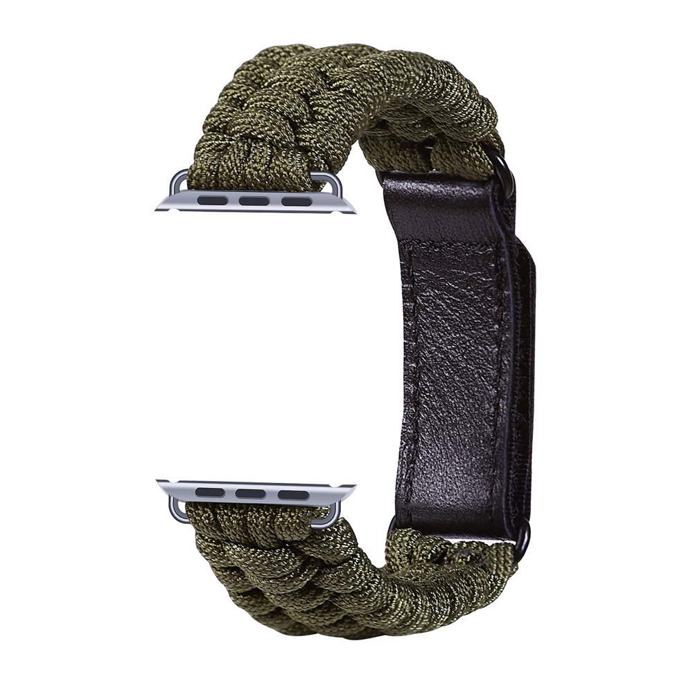 Nice Pies Paracord Strap Compatible with Apple Watch Band 38mm/40mm/41mm 42mm/44mm/45mm/49mm,Woven Nylon Loopback Sports Wristband for iWatch Bands Ultra Series 8 7 6 5 4 3 2 1 SE Men Women