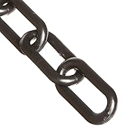 Mr. Chain Plastic Barrier Chain, Black, 1.5-Inch Link Diameter, 25-Foot Length (30003-25)