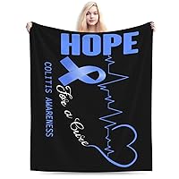 Hope for A Cure Colitis Awareness Throw Blanket for Couch 50