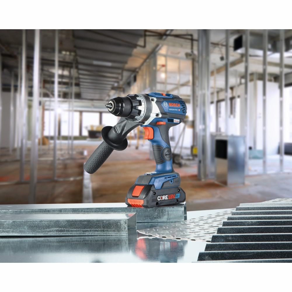 BOSCH GSR18V-975CB25 18V Brushless Connected-Ready 1/2 In. Drill/Driver Kit with (2) CORE18V 4 Ah Advanced Power Batteries