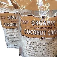 Trader Joe's Organic Unsweetened Coconut Chips (Pack of 2)