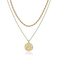 PAVOI 14K Gold Plated Layering Necklaces | Stylish Minimalist Design Pendant Necklaces | Butterfly, Heart, Lotus, Evil Eye, Cross Pendants for Women