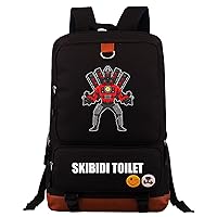 Skibidi Toilet Bookbag-Classic Large Capacity Laptop Bag Lightweight Casual Wear Resistant Backpack for Travel