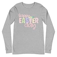 Happy Easter Day Tee Unisex Long Sleeve T-Shirt, For Women and Men, Camiseta Manga Larga