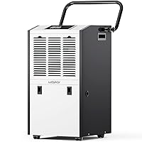 Waykar 155 Pints Large Commercial Dehumidifier with Drain Hose and Water Tank, Industrial Dehumidifier in Large Space up to 8000 Sq. Ft for Home, Basements, Whole House, Library, 5-Year Warranty