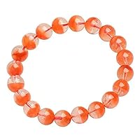 9MM Jewelry Bracelet Natural Red Rabbit Rutilated Quartz Hari Crystal Gem Round Bead