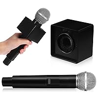 Fake Microphone Prop Plastic Toy Microphones Fake Mic Simulate Speech Practice Microphone with Microphone Flag Station Fun Stage Microphone for Kids Costume Karaoke Props