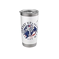 Professional Bull Riders Cowboy Up American Flag Logo Stainless Steel Insulated Tumbler