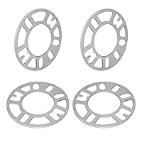 KAC 4PCS Wheel Spacers 5mm Thickness 4x98, 4x100, 4x108, 4x114.3，5x100, 5x108, 5x110, 5x112, 5x114.3, 5x115, 5x118, 5x120 Bolts Pattern, 78.1mm Center Bore Universal Wheel Spacers Adapters