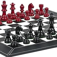 Contemporary Staunton Chessmen & Financial District Chess Board