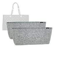 Bag Organizer for Chanel GST XL (Grand Shopping Tote) (Set of 2) - Premium Felt Purse Handbag Insert Liner Shaper (Handmade) Soft Structure Support (20 Color Options)