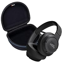 JBL Tune 720BT Wireless Over Ear Bluetooth Headphone Bundle with gSport EVA Case (Black)