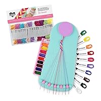 Choose Friendship, My Friendship Bracelet Maker (Cotton Candy) and Expansion Pack (Be Sweet) Bundle, Makes Up to 40 Bracelets (100 Pre-Cut Threads and 75 Beads/Charms)