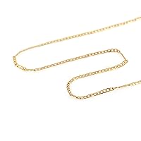 10Pcs Brass Necklace,Flat Thin Gold Plated Metal Chain,Bulk Jewelry Chain 40cm Gold