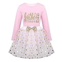 CHICTRY Toddler Little Girls Fancy Sequin Polka Dots Birthday Outfit Racer-back Shirt with Mesh Tutu Skirt set