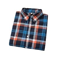 Women Blouses Excellent Flannel Red Plaid Shirt Cotton Casual Long Sleeve Tops Lady Clothes