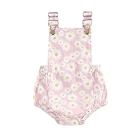 Newborn Baby Girl Summer Outfit Daisy Floral Overalls Sleeveless Romper Jumpsuit Cute Infant Clothes