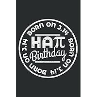 Funny Born on Pi Day Family 3.14 Math Hapi Birthday Gift Good: HEARTS JOURNAL: 6