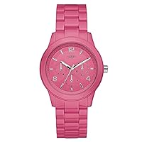 GUESS Women's W11603L4 Mini Spectrum Pink Plastic Watch