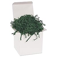 BOX USA 10 lb. Forest Green Crinkle Paper Packing, Shipping, and Moving Box Filler Shredded Paper for Box Package, Basket Stuffing, Bag, Gift Wrapping, Holidays, Crafts, and Decoration