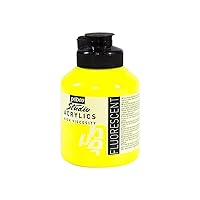 Pebeo Studio Acrylics High Viscosity, Fine Acrylic, 500 ml - Fluorescent Yellow