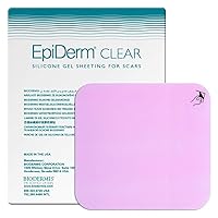 Epi-Derm Keloid Standard Silicone Scar Sheets, Ideal for C-Section, Tummy Tuck, Cardiac Surgery Scars, Premium Grade Scar Sheets, Comfortable & Reusable, 4.7 x 5.7 in - Clear