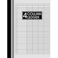 4 Column Ledger: Blank Four Columns Account Bookkeeping Record Book to Record Income, Expenses and Finances