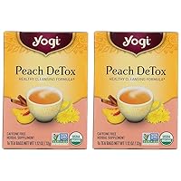 Tea, Peach DeTox, 16 Count (Pack of 2)
