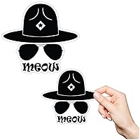 Meow Cop Sheriff Super Troopers Vinyl Permanent Stickers 2 Pack - 0108 - Rev up Your Style with These Eye-catching Decals, Perfect for Vehicles, laptops, and More, add a Bold Statement Anywhere (1)