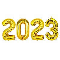 ZERODECO 16 Inch 2023 Gold Foil Number Balloons for 2023 Graduation Party Decorations New Year Eve Festival Party Supplies Wedding Fiesta or Mexican Decoration
