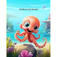 Malbuch für Kinder: Meerestiere (German Edition)