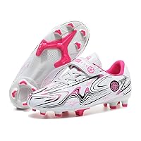 CERYTHRINA Kids Turf Soccer Shoes Boys Girls Outdoor Athletic Football Cleats Youth Hook and Look Comfortable and Breathable Non-Slip Sneaker Professional Training Shoes （Little Kid/Big Kid）