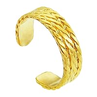 Yellow Gold Bold Milgrain Toe Ring - Gold Purity:: 14K