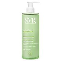 SVR Sebiaclear Foaming Gel Face & Body Cleanser - Soap-free Wash for Sensitive Oily to Combination Skin - Eliminates Impurities & Excess Sebum Without Drying the Skin, Exfoliates with PHA - 13.5 fl.oz