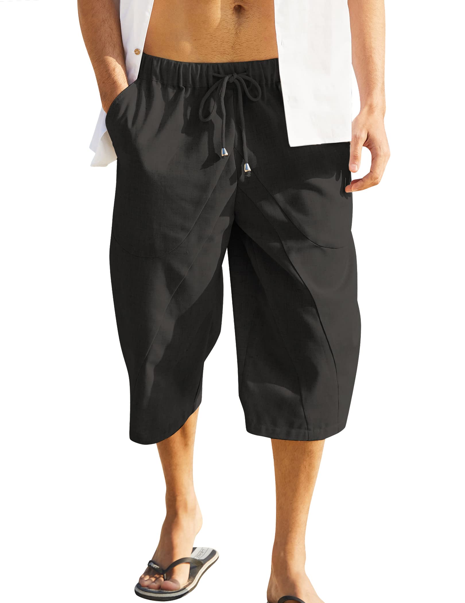 Women's casual print slim beach capri pants | Fruugo IL