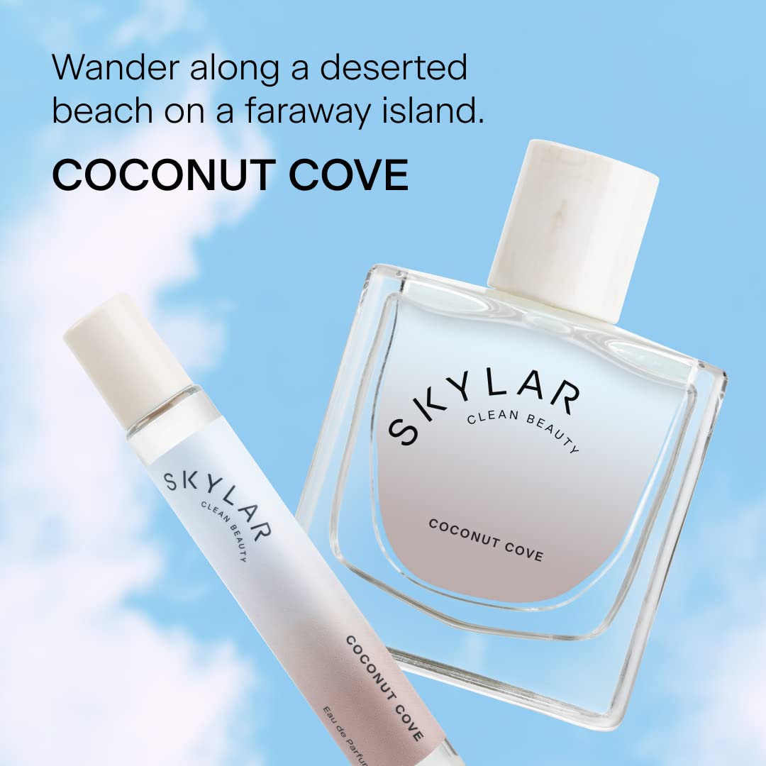 Skylar Coconut Cove Eau de Perfume - Hypoallergenic & Clean Perfume for Women & Men, Vegan&Safe for Sensitive Skin-Fruity Fresh Perfume with Notes of Bergamot, Coconut & Ambrox-1.70Fl Oz (Pack of 1)