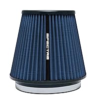 Spectre Universal Clamp-On Air Filter: High Performance, Washable Filter: Round Tapered; 6 in (152 mm) Flange ID; 7 in (178 mm) Height; 7.313 in (186 mm) Base; 5.125 in (130 mm) Top, SPE-HPR9892B